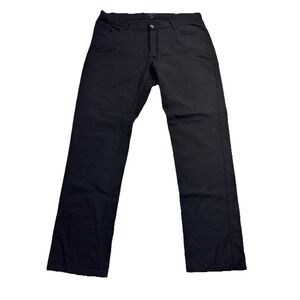 Unbound Merino Merino Wool Slim Fit Travel Pants Black Men Size 36x30 Stretch